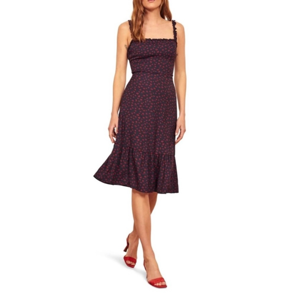 Reformation floral midi dress